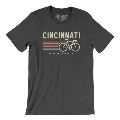 Cincinnati Cycling Men/Unisex T-Shirt-Dark Grey Heather-Allegiant Goods Co. Vintage Sports Apparel