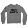South Dakota Military Stencil Midweight French Terry Crewneck Sweatshirt-Graphite Heather-Allegiant Goods Co. Vintage Sports Apparel