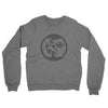 Wyoming State Quarter Midweight French Terry Crewneck Sweatshirt-Graphite Heather-Allegiant Goods Co. Vintage Sports Apparel