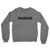 Colorado Military Stencil Midweight French Terry Crewneck Sweatshirt-Graphite Heather-Allegiant Goods Co. Vintage Sports Apparel
