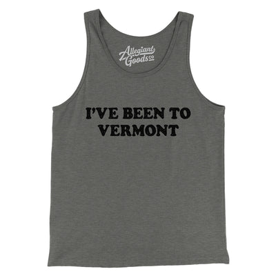 I've Been To Vermont Men/Unisex Tank Top-Grey TriBlend-Allegiant Goods Co. Vintage Sports Apparel
