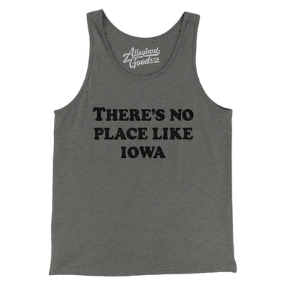 There's No Place Like Iowa Men/Unisex Tank Top-Grey TriBlend-Allegiant Goods Co. Vintage Sports Apparel