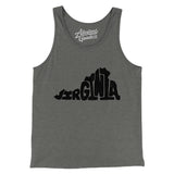 Virginia State Shape Text Men/Unisex Tank Top-Grey TriBlend-Allegiant Goods Co. Vintage Sports Apparel