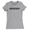 Mississippi Military Stencil Women's T-Shirt-Heather Grey-Allegiant Goods Co. Vintage Sports Apparel
