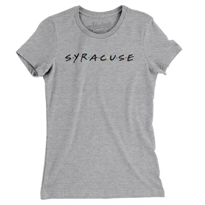 Syracuse Friends Women's T-Shirt-Heather Grey-Allegiant Goods Co. Vintage Sports Apparel