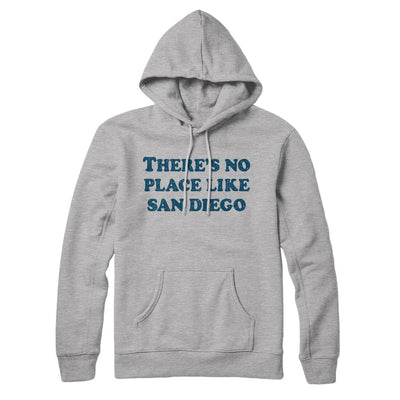 There's No Place Like San Diego Hoodie-Heather Grey-Allegiant Goods Co. Vintage Sports Apparel