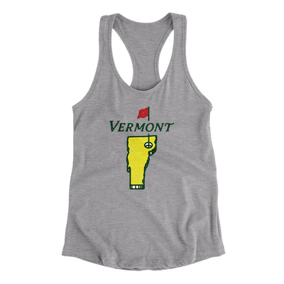 Vermont Golf Women's Racerback Tank-Heather Grey-Allegiant Goods Co. Vintage Sports Apparel