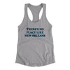There's No Place Like New Orleans Women's Racerback Tank-Heather Grey-Allegiant Goods Co. Vintage Sports Apparel