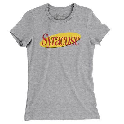 Syracuse Seinfeld Women's T-Shirt-Heather Grey-Allegiant Goods Co. Vintage Sports Apparel
