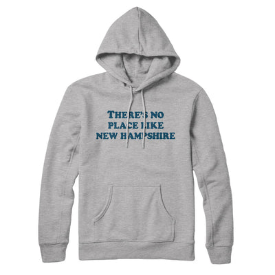 There's No Place Like New Hampshire Hoodie-Heather Grey-Allegiant Goods Co. Vintage Sports Apparel