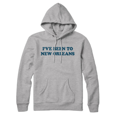 I've Been To New Orleans Hoodie-Heather Grey-Allegiant Goods Co. Vintage Sports Apparel