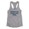 There's No Place Like Iowa Women's Racerback Tank-Heather Grey-Allegiant Goods Co. Vintage Sports Apparel