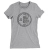 New Hampshire State Quarter Women's T-Shirt-Heather Grey-Allegiant Goods Co. Vintage Sports Apparel