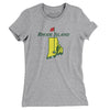 Rhode Island Golf Women's T-Shirt-Heather Grey-Allegiant Goods Co. Vintage Sports Apparel