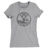 Montana State Quarter Women's T-Shirt-Heather Grey-Allegiant Goods Co. Vintage Sports Apparel