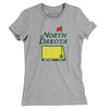North Dakota Golf Women's T-Shirt-Heather Grey-Allegiant Goods Co. Vintage Sports Apparel
