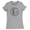Massachusetts State Quarter Women's T-Shirt-Heather Grey-Allegiant Goods Co. Vintage Sports Apparel