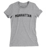 Manhattan Varsity Women's T-Shirt-Heather Grey-Allegiant Goods Co. Vintage Sports Apparel