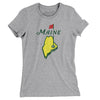 Maine Golf Women's T-Shirt-Heather Grey-Allegiant Goods Co. Vintage Sports Apparel