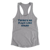 There's No Place Like Idaho Women's Racerback Tank-Heather Grey-Allegiant Goods Co. Vintage Sports Apparel
