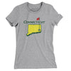 Connecticut Golf Women's T-Shirt-Heather Grey-Allegiant Goods Co. Vintage Sports Apparel