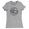 North Dakota State Quarter Women's T-Shirt-Heather Grey-Allegiant Goods Co. Vintage Sports Apparel