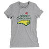 North Carolina Golf Women's T-Shirt-Heather Grey-Allegiant Goods Co. Vintage Sports Apparel