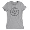Wyoming State Quarter Women's T-Shirt-Heather Grey-Allegiant Goods Co. Vintage Sports Apparel