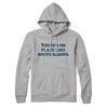 There's No Place Like South Dakota Hoodie-Heather Grey-Allegiant Goods Co. Vintage Sports Apparel