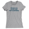 There's No Place Like New Hampshire Women's T-Shirt-Heather Grey-Allegiant Goods Co. Vintage Sports Apparel