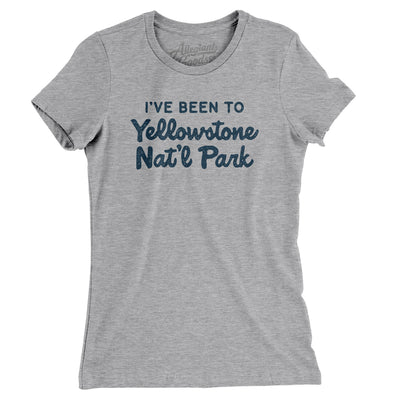 I've Been To Yellowstone National Park Women's T-Shirt-Heather Grey-Allegiant Goods Co. Vintage Sports Apparel