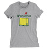Wyoming Golf Women's T-Shirt-Heather Grey-Allegiant Goods Co. Vintage Sports Apparel