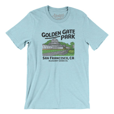 Golden Gate Park Men/Unisex T-Shirt-Heather Ice Blue-Allegiant Goods Co. Vintage Sports Apparel