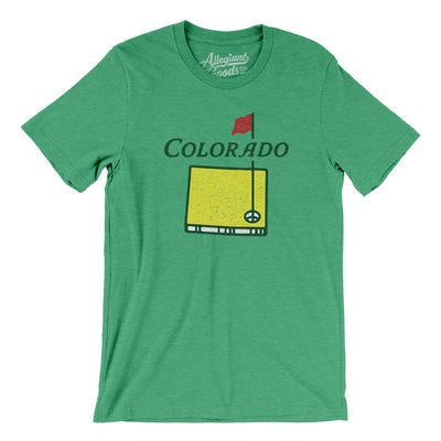 Colorado Golf Men/Unisex T-Shirt-Heather Kelly-Allegiant Goods Co. Vintage Sports Apparel