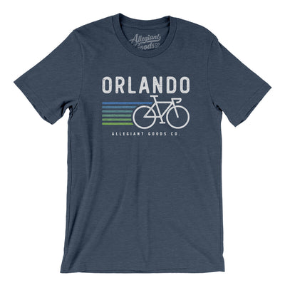 Orlando Cycling Men/Unisex T-Shirt-Heather Navy-Allegiant Goods Co. Vintage Sports Apparel