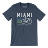 Miami Cycling Men/Unisex T-Shirt-Heather Navy-Allegiant Goods Co. Vintage Sports Apparel