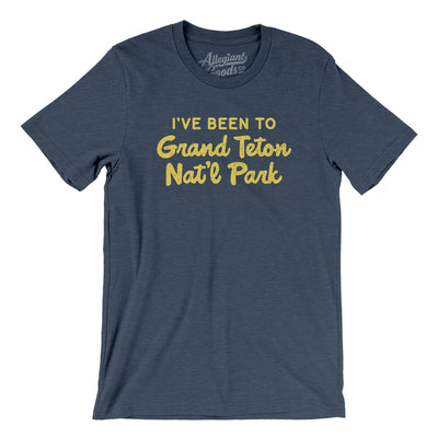 I've Been To Grand Teton National Park Men/Unisex T-Shirt-Heather Navy-Allegiant Goods Co. Vintage Sports Apparel