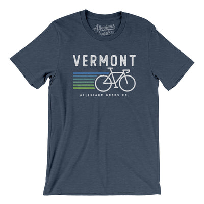 Vermont Cycling Men/Unisex T-Shirt-Heather Navy-Allegiant Goods Co. Vintage Sports Apparel