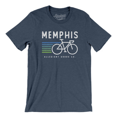 Memphis Cycling Men/Unisex T-Shirt-Heather Navy-Allegiant Goods Co. Vintage Sports Apparel