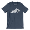 Kentucky State Shape Text Men/Unisex T-Shirt-Heather Navy-Allegiant Goods Co. Vintage Sports Apparel