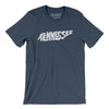 Tennessee State Shape Text Men/Unisex T-Shirt-Heather Navy-Allegiant Goods Co. Vintage Sports Apparel
