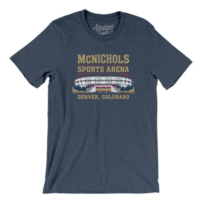 Mcnichols Sports Arena Men/Unisex T-Shirt-Heather Navy-Allegiant Goods Co. Vintage Sports Apparel