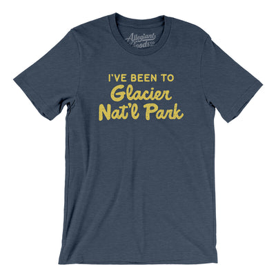 I've Been To Glacier National Park Men/Unisex T-Shirt-Heather Navy-Allegiant Goods Co. Vintage Sports Apparel