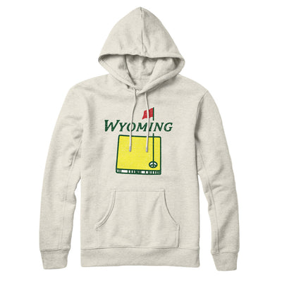 Wyoming Golf Hoodie-Heather Oatmeal-Allegiant Goods Co. Vintage Sports Apparel