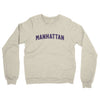 Manhattan Varsity Midweight French Terry Crewneck Sweatshirt-Heather Oatmeal-Allegiant Goods Co. Vintage Sports Apparel