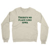 There's No Place Like Iowa Midweight French Terry Crewneck Sweatshirt-Heather Oatmeal-Allegiant Goods Co. Vintage Sports Apparel