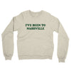 I've Been To Nashville Midweight French Terry Crewneck Sweatshirt-Heather Oatmeal-Allegiant Goods Co. Vintage Sports Apparel