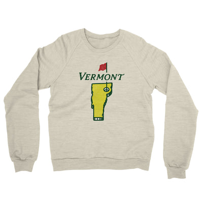 Vermont Golf Midweight French Terry Crewneck Sweatshirt-Heather Oatmeal-Allegiant Goods Co. Vintage Sports Apparel