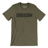 Oregon Military Stencil Men/Unisex T-Shirt-Heather Olive-Allegiant Goods Co. Vintage Sports Apparel