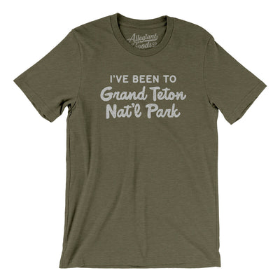 I've Been To Grand Teton National Park Men/Unisex T-Shirt-Heather Olive-Allegiant Goods Co. Vintage Sports Apparel